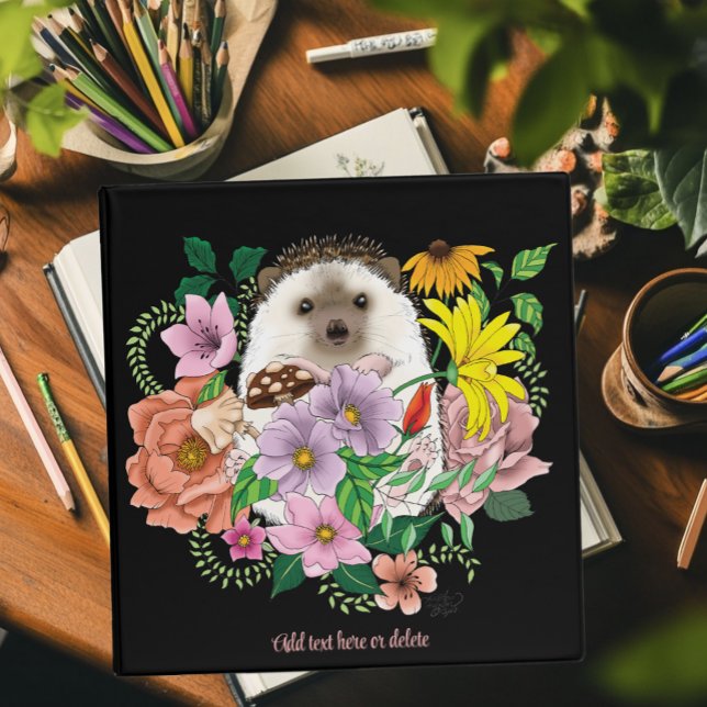 Cute Hedgehog Flowers Binder (Creator Uploaded)