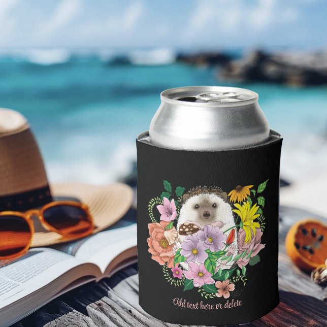 Cute Hedgehog Flowers Can Cooler (Creator Uploaded)