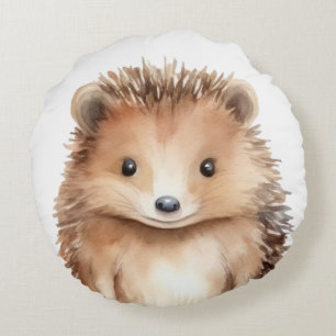 Cute Hedgehog! Gender neutral custom Round Pillow