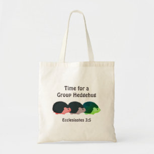Cute Hedgehog   GROUP HEDGEHUG Customizable Text Tote Bag