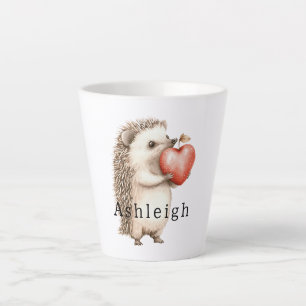 Cute Hedgehog Heart Animal Latte Mug