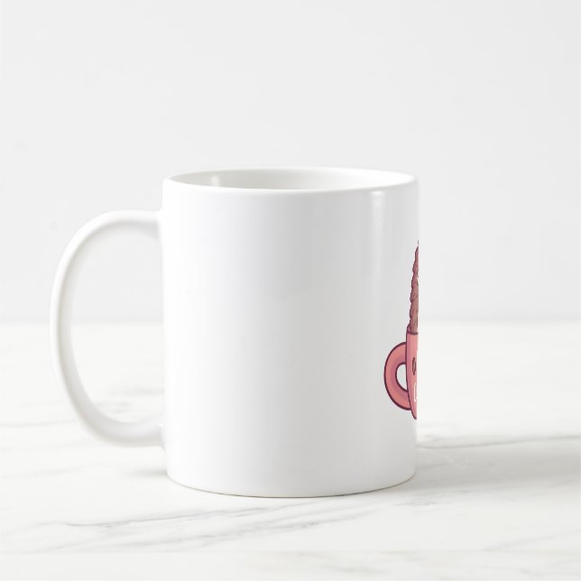 Cute Hedgehog In Mug, Hog Coffee Funny Mug (Left)