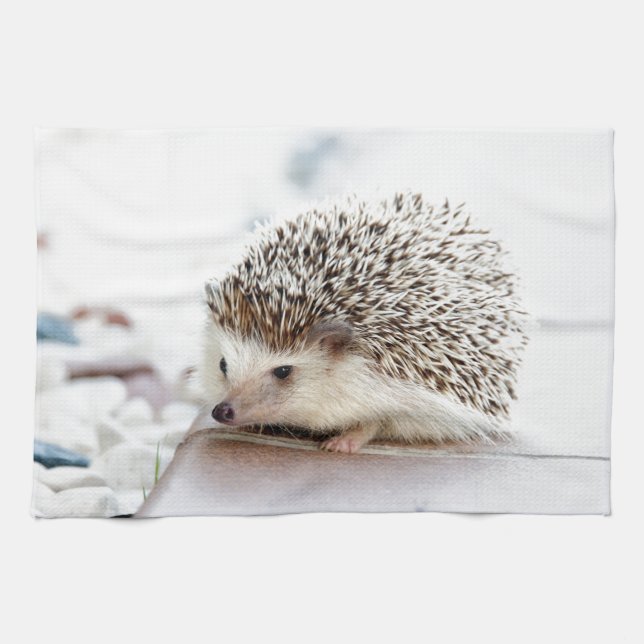 Cute Hedgehog Kitchen Towel (Horizontal)