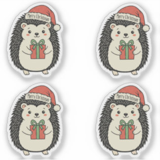 Cute Hedgehog Merry Christmas