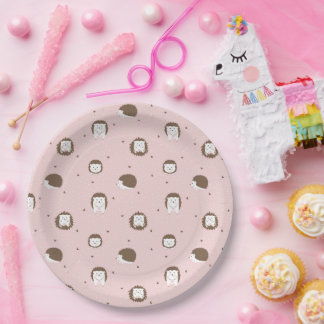 Cute Hedgehog Paper Plate