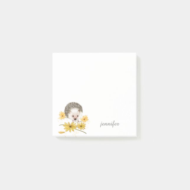 Cute Hedgehog Post-it® Notes (Front)