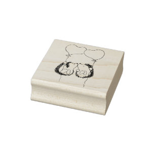Cute Hedgehog Rubber Stamp