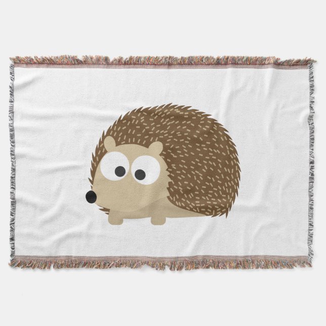 Cute Hedgehog Throw Blanket (Front)