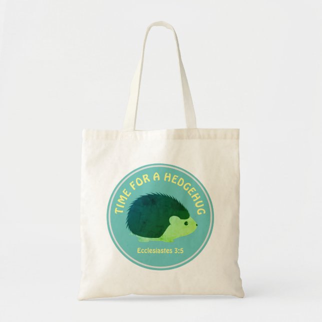 Cute Hedgehog | TIME FOR A HEDGEHUG Customizable Tote Bag (Front)