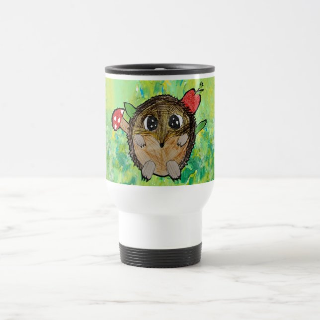 Cute Hedgehog Travel Mug (Center)