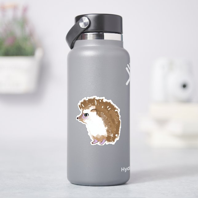 Cute hedgehog water bottle sticker (HydroFlask)