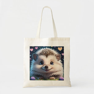 Cute Hedgehog with big blue eyes Tote Bag