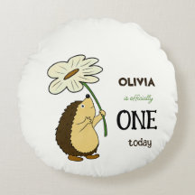 Cute hedgehog with flower