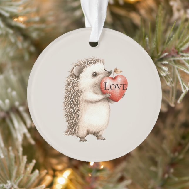 Cute Hedgehog with Red Heart Love (Arbre)