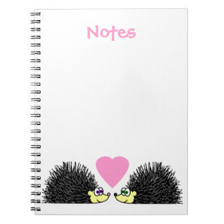 Cute Hedgehogs In Love Notebook