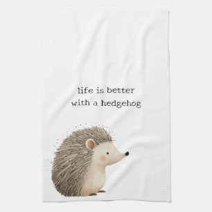 Cute Hedgehogs Kitchen Towel