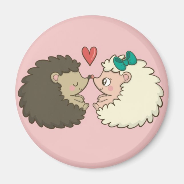 Cute Hedgehogs Magnet (Front)