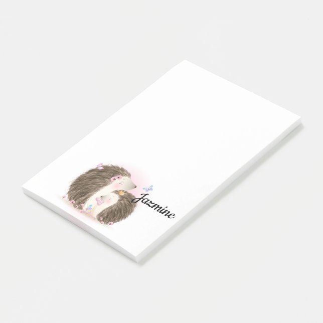 Cute Hedgehogs Post-it Notes (Angled)