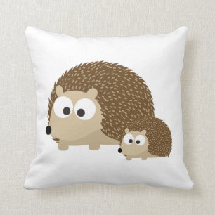 Cute Hedgehogs Throw Pillow