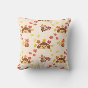 cute hedgehogs throw pillow
