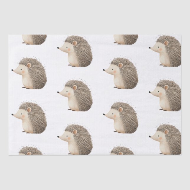 Cute Hedgehogs Tissue Paper (Front)