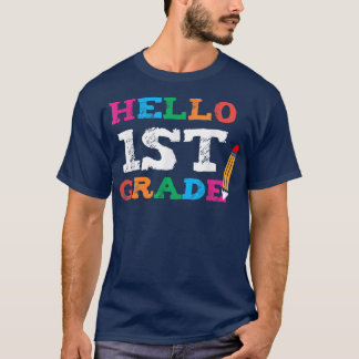 Cute Hello 1st Grade First Day Of First Grade Back T-Shirt