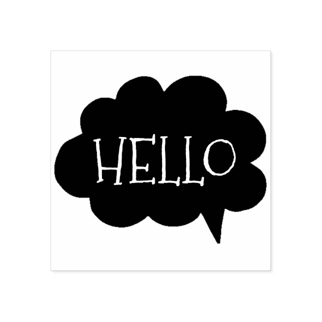 Cute Hello Cloud Talk Bubble | Art Stamp (Imprint)