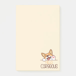 Cute Hello Corgi Dog Post-it Notes