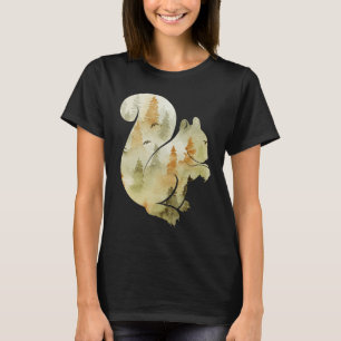 Cute Hello Fall Squirrel Autumn Animal Leaf T-Shirt