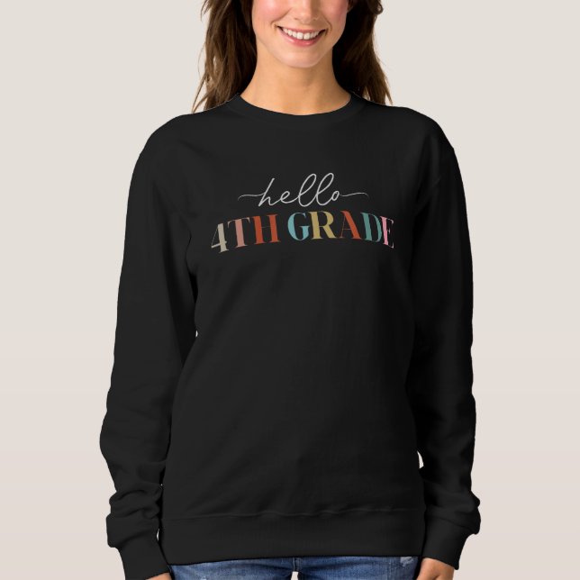 Cute Hello Fourth Grade Tee 4th Grade Back To Scho (Front)