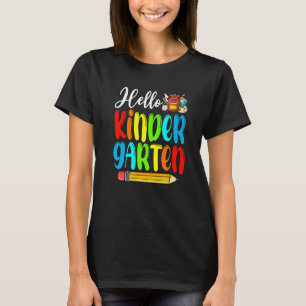 Cute Hello Kindergarten Back To School First Day O T-Shirt