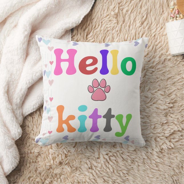 Cute Hello Kitty Inspired Pillow (Blanket)