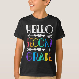 Cute Hello Second Grade Back To School First Day O T-Shirt