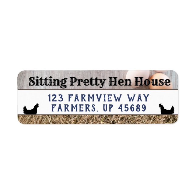 Cute Hen House Jardin ferme Poulets et oeufs (Devant)