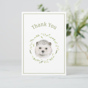Cute Hérisson Carte de remerciements simple