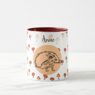 Cute Hérisson Nom personnalisé Mug