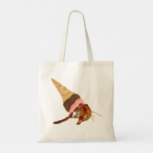 Cute Hermit Crab With Ice Cream Cone Shell Tote Bag