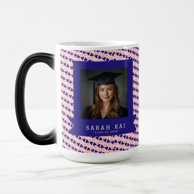Cute Hex Pattern Son Graduation Gift Magic Mug (Left)