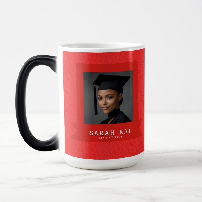 Cute Hexagonal Pattern Certified Teacher Magic Mug (Left)