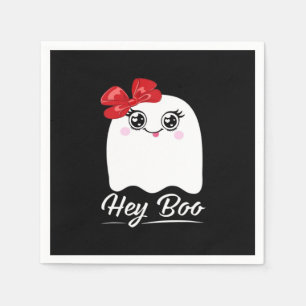 Cute Hey Boo Halloween Napkin