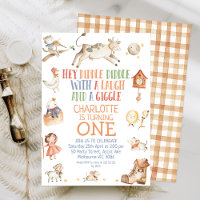 Cute Hey Diddle Diddle Nursery Rhyme 1st Birthday