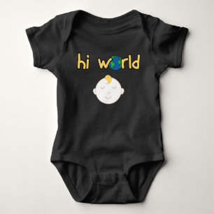 Cute Hi World Baby Bodysuit