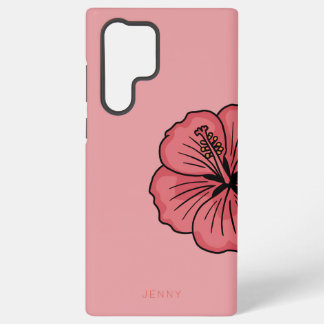 Cute hibiscus pattern samsung galaxy case