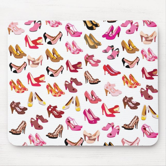 Cute high heals shoe fashion pattern mouse pad (Front)