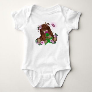 Cute Highland Cow Baby Bodysuit