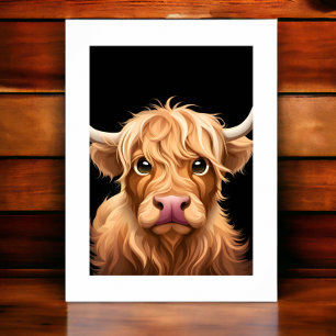 Cute Highland Cow Canvas Print