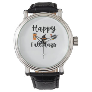 Cute Highland Cow Fall Autumn Girly Thanksgiving O Watch