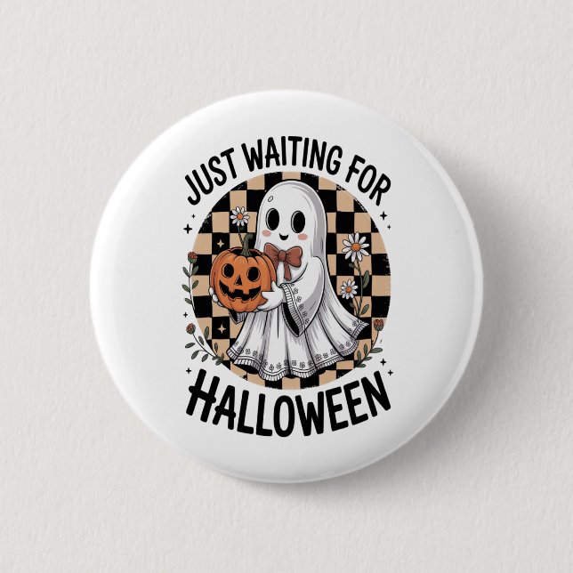 Cute Highland Cow Halloween (2) 2 Inch Round Button (Front)