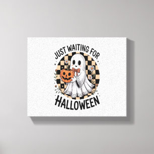 Cute Highland Cow Halloween (2) Canvas Print