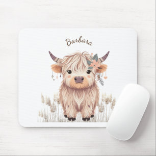 Cute Highland Cow Mouse Pad